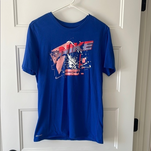 Nike Dri-Fit Size Medium Blue T-Shirt - Picture 6 of 6